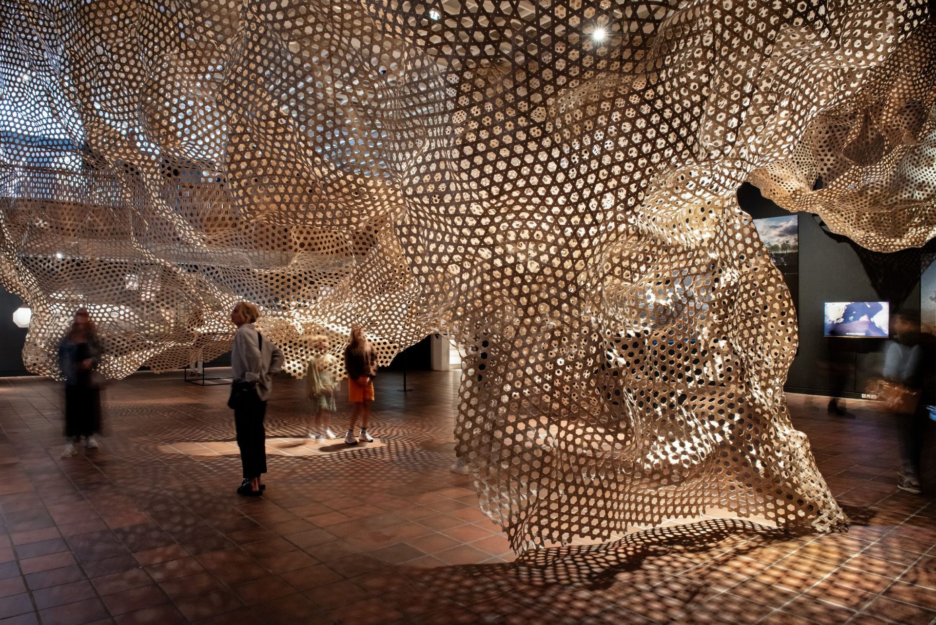 Cave Bureau's woven cave structure at the Louisiana Museum